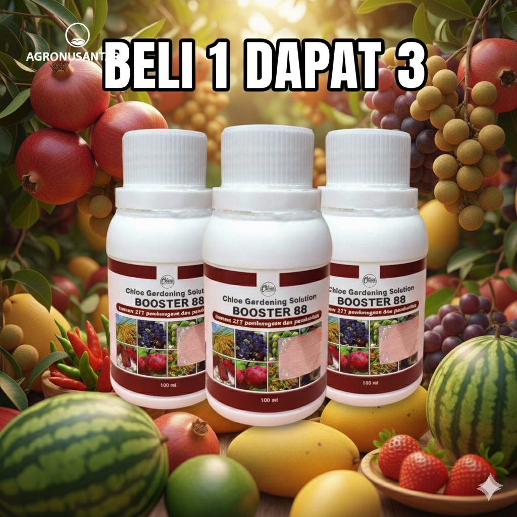 [PROMO Beli 1 Dapat 3] Pupuk Chloe Booster 88 Cair – Perangsang Akar, Batang, Daun, Buah & Bunga – N