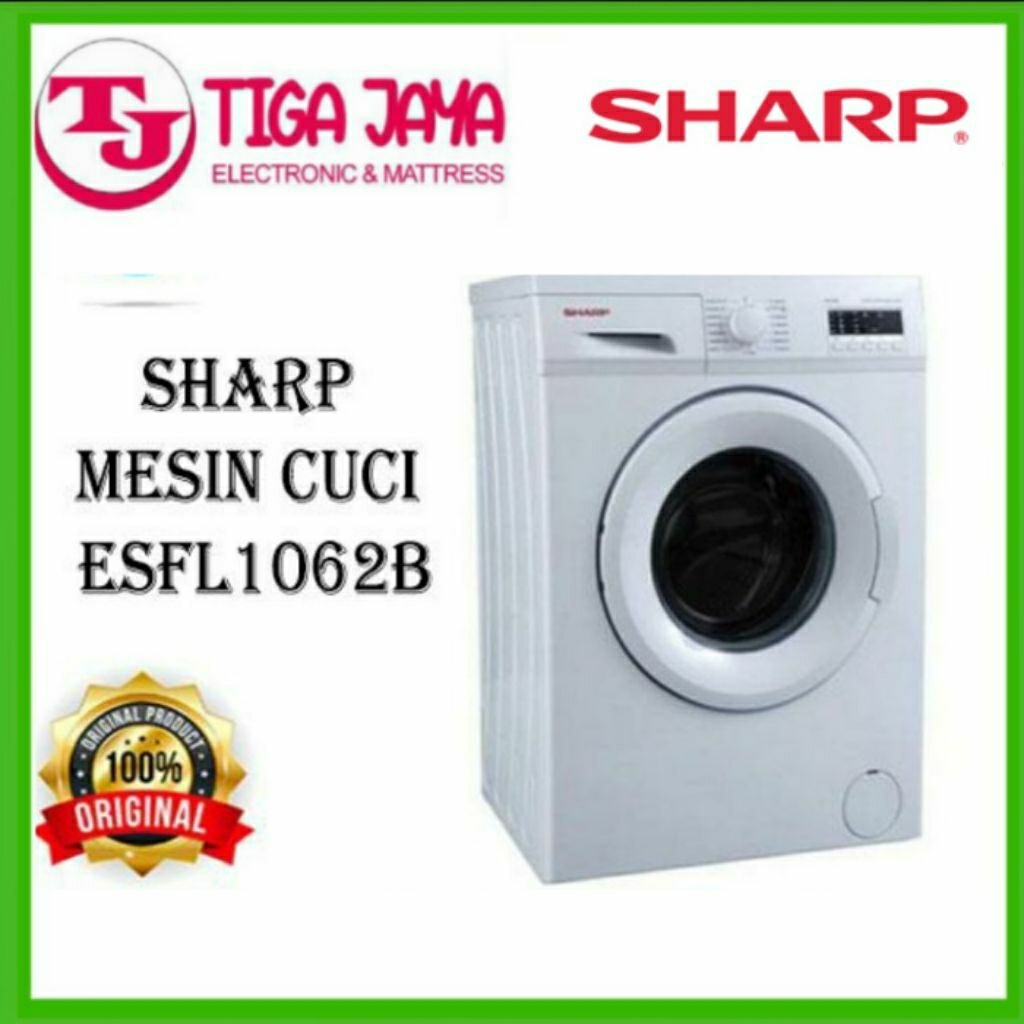 SHARP ES-FL1062B MESIN CUCI FRONT LOADING 6 KG /FL1062B