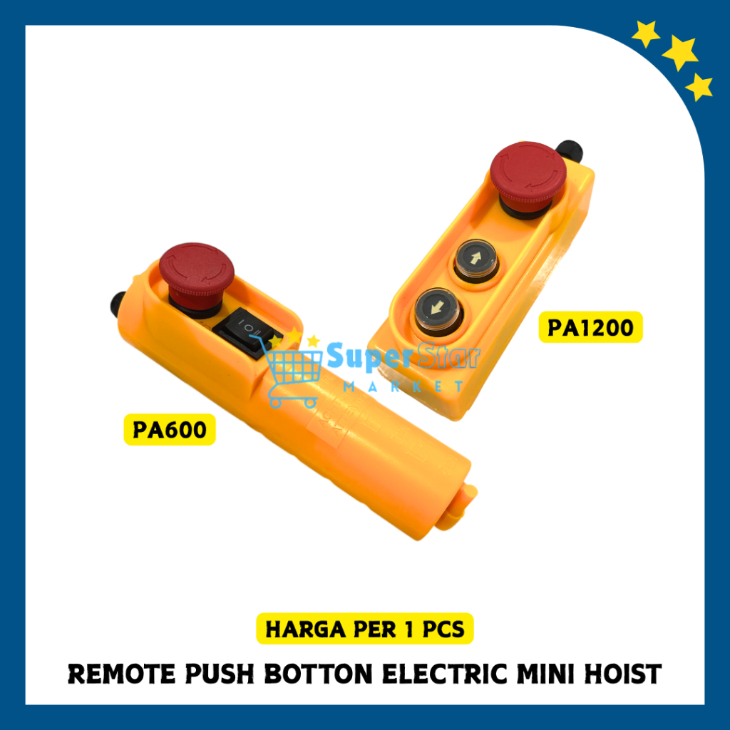 Remote Mini Hoist / Push Button KUNING Mini Hoist 600 KG 1200 KG / Remote Electric Mini Hoist PA600 