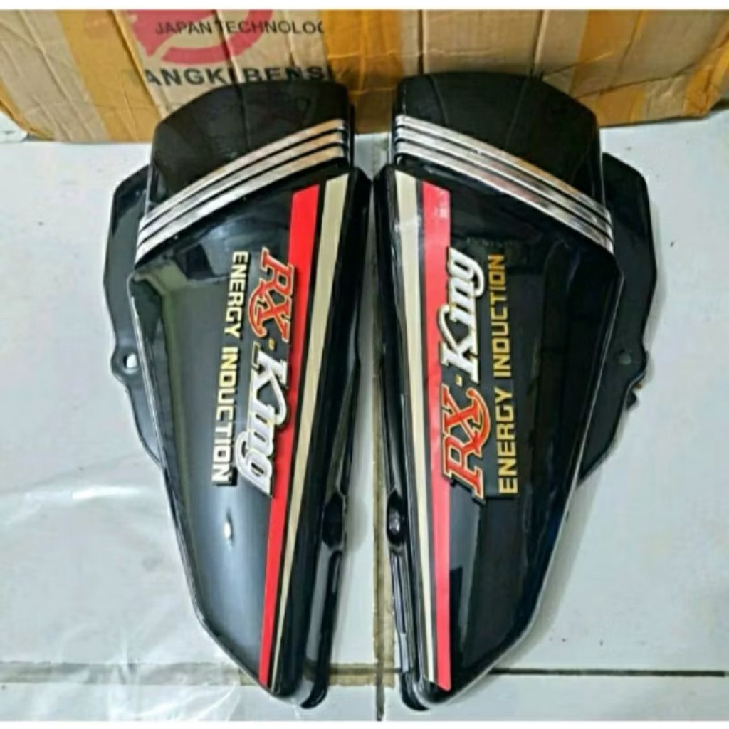 BOX AKI RX KING TUTUP AKI RX KING TEPONG RX KING HITAM SET STRIP COBRA TH 1992 + emblem