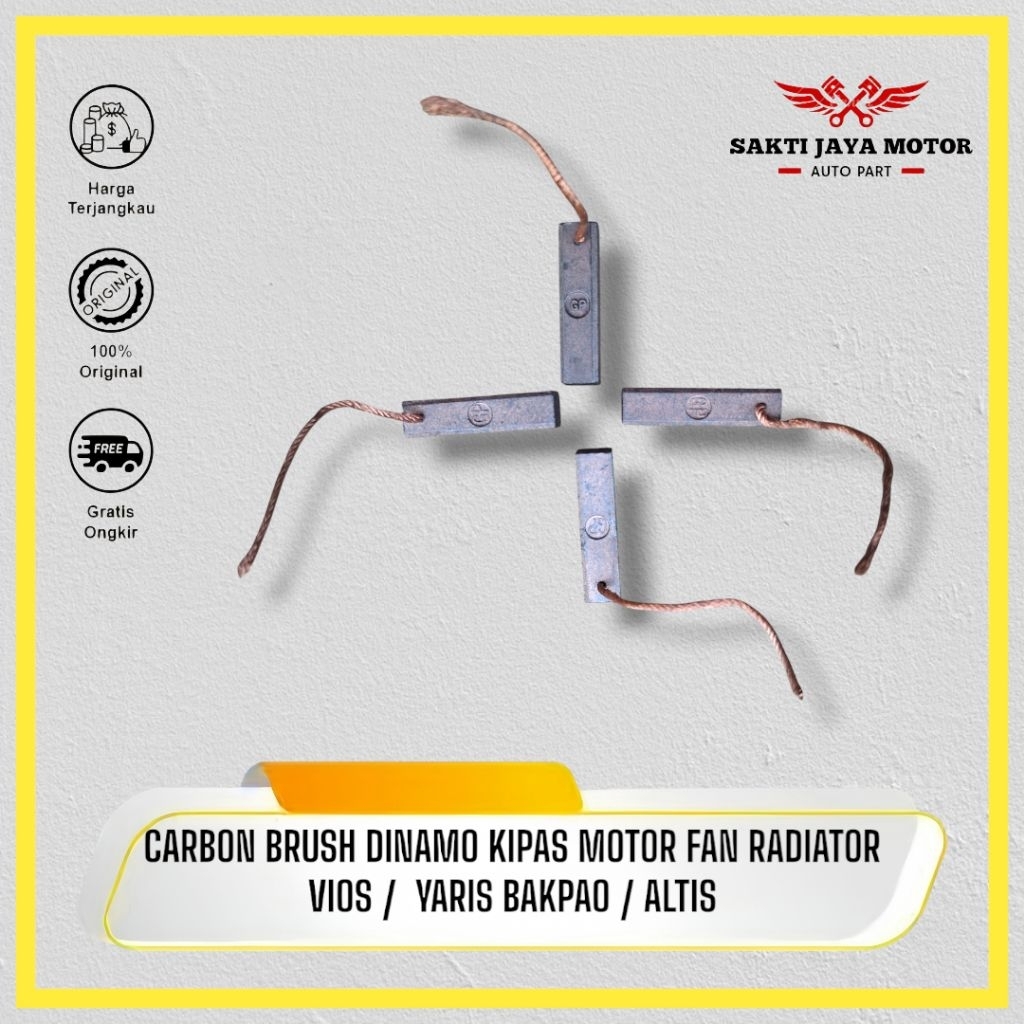 Carbon Brush Dinamo Kipas Fan Radiator Vios Yaris Altis (F2)