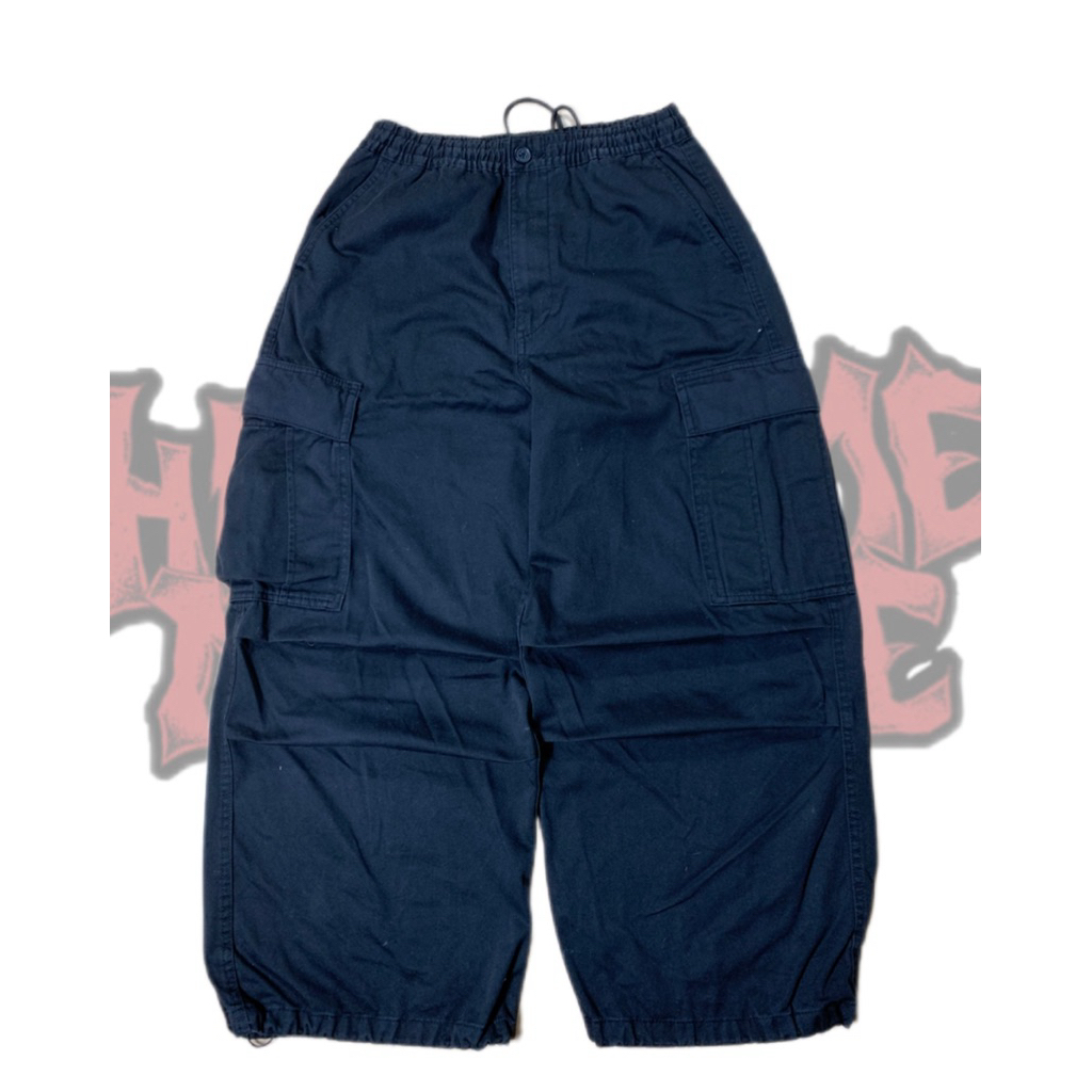 GU SUPERWIDE CARGO BLACK PANTS