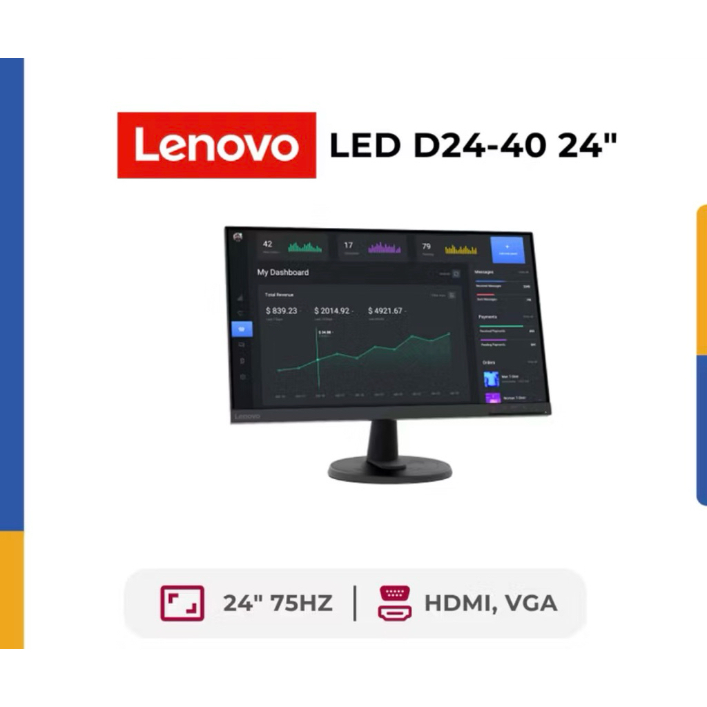 LED Monitor Lenovo 24" D24-40