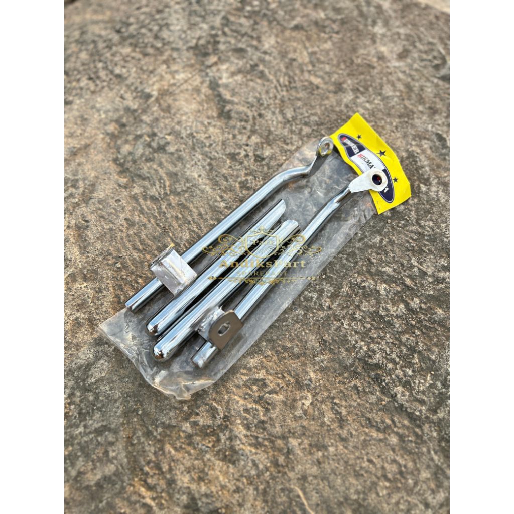 Begel Behel Kondom selongsong polos crome CB merk SHJ tebal/ Behel belakang panjang CB bahan besi te