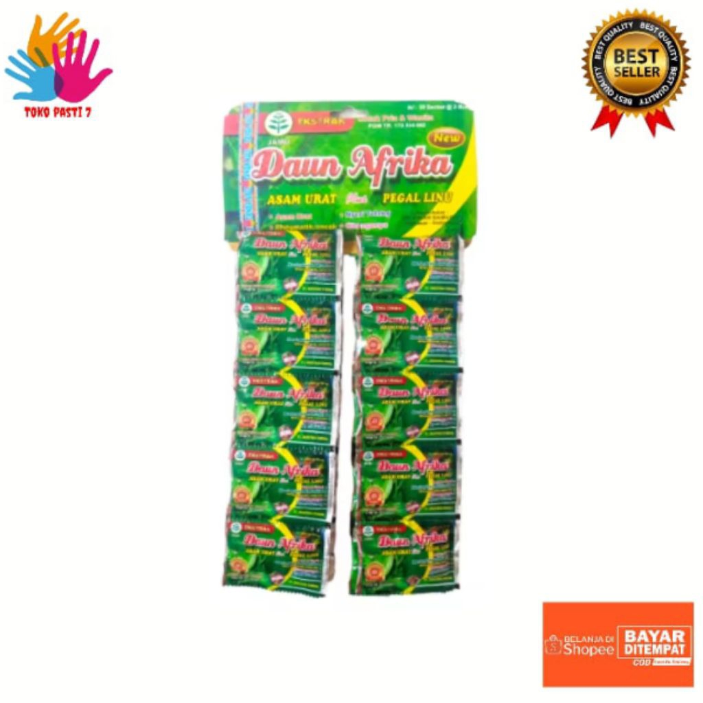 DAUN AFRIKA TABLET Obat Sakit Kesemutan Pegal linu Kram Jual Per 10 sachet