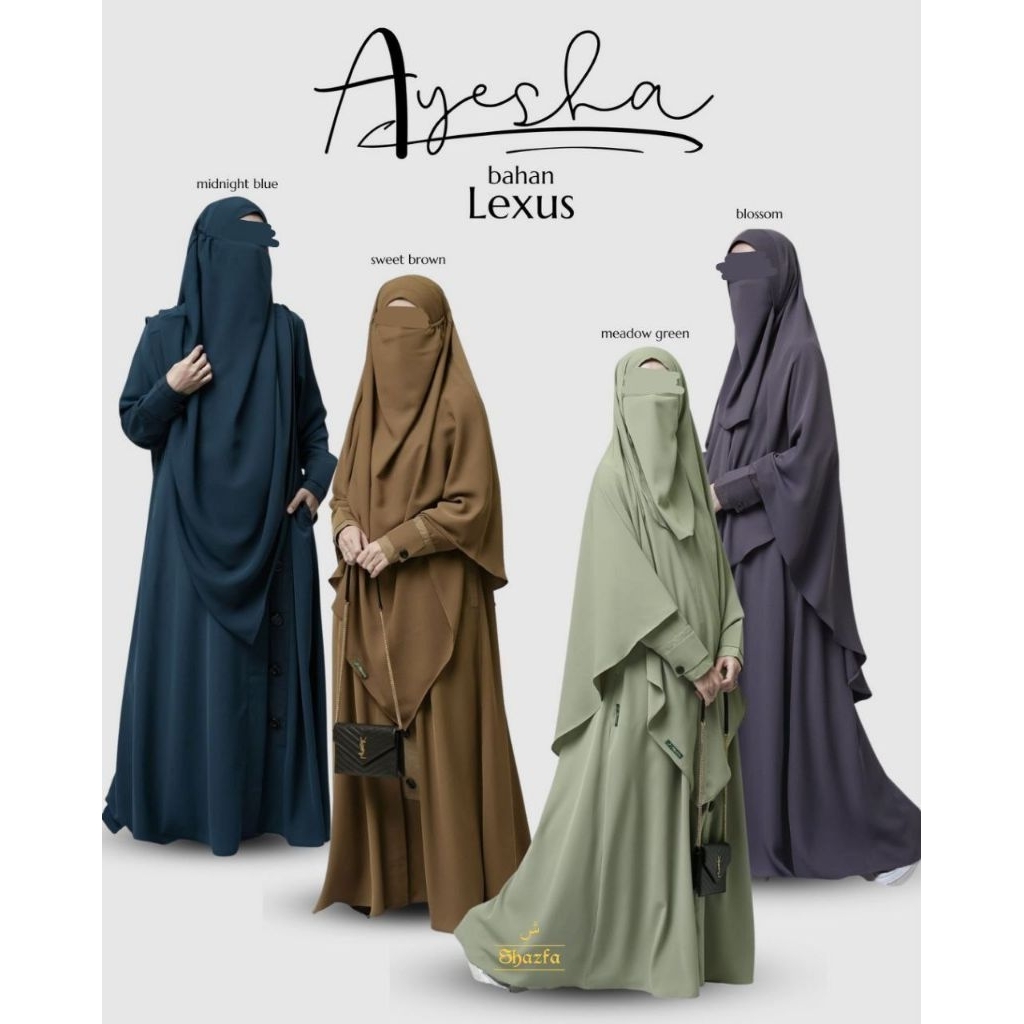 gamis ayesha set non pad by shazfa | gamis set | gamis casual syari