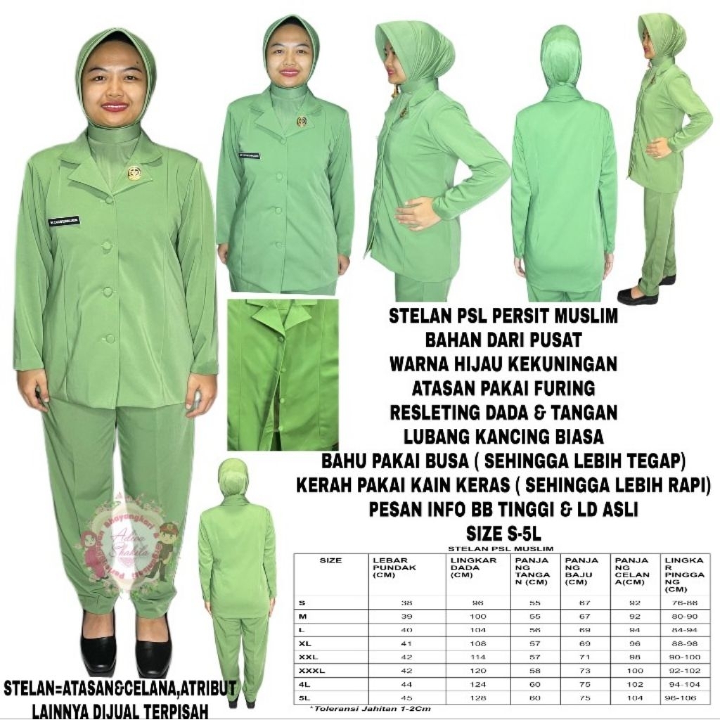 STELAN PSL MUSLIM/CELANA SAJA PSL PERSIT BAHAN SRITEX DARI PUSAT SUDAH JAHIT