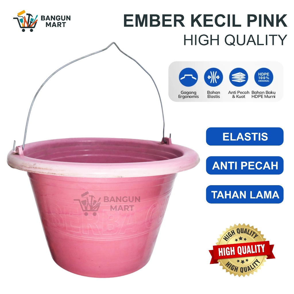 Ember Plastik WARNA KECIL PINK Ember Cor Anti Pecah | Ember Bangunan BESAR- HARGA PABRIK DIJAMIN PAL