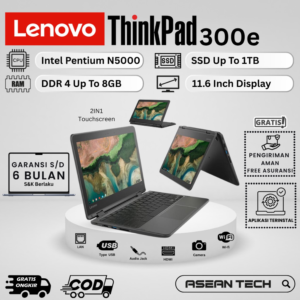 Laptop Lenovo YOGA 300e / N23 Touchscreen HP Chromebook - Second Murah Bergaransi | SLIM