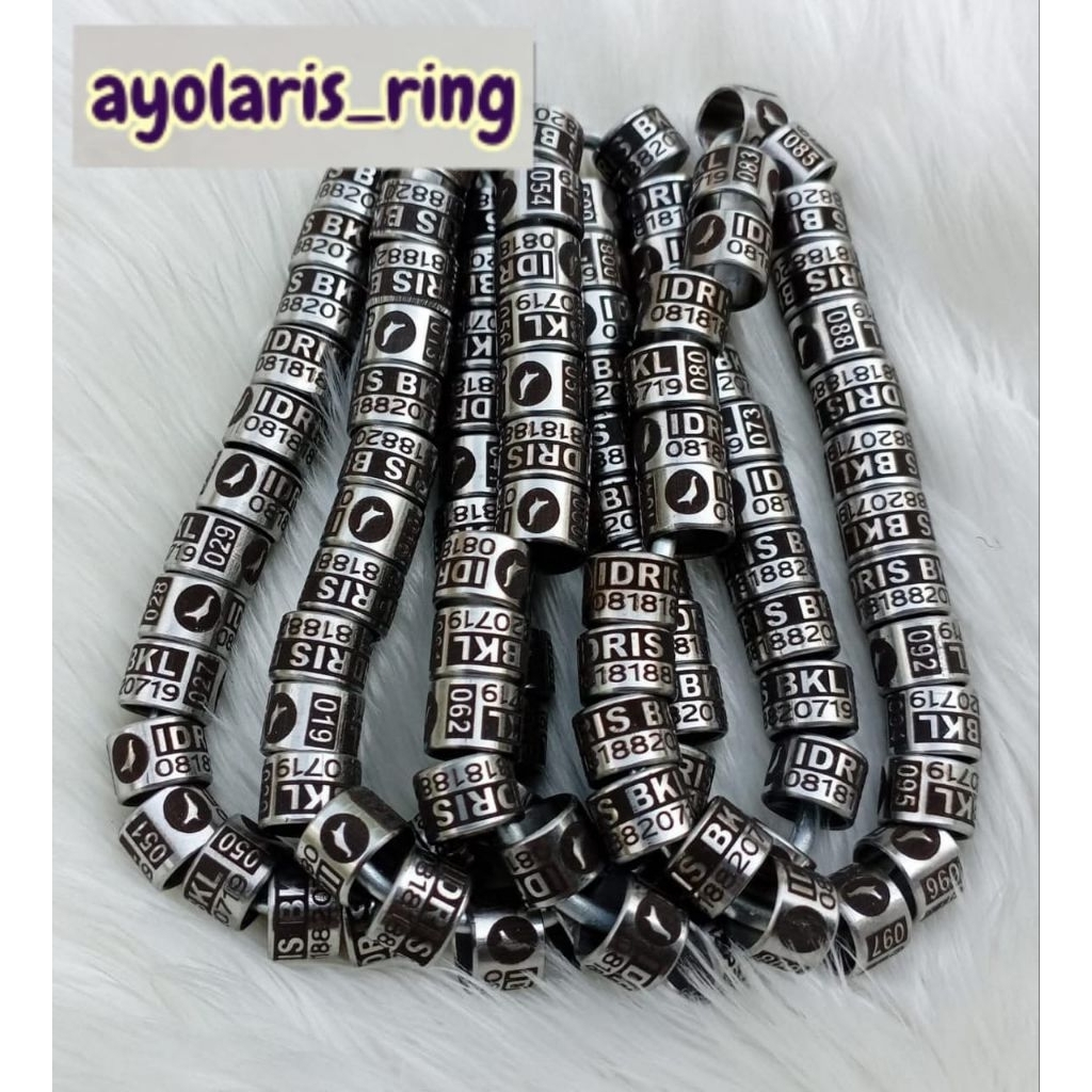 RING MERPATI MODEL BAJA WINNER METAL STD LOGO BISA REQUEST NAMA NO HP NO URUT DLL