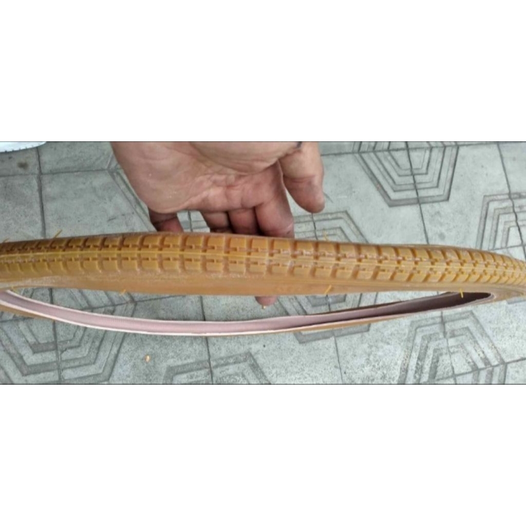 Ban luar sepeda onthel warna kuning ukuran 28