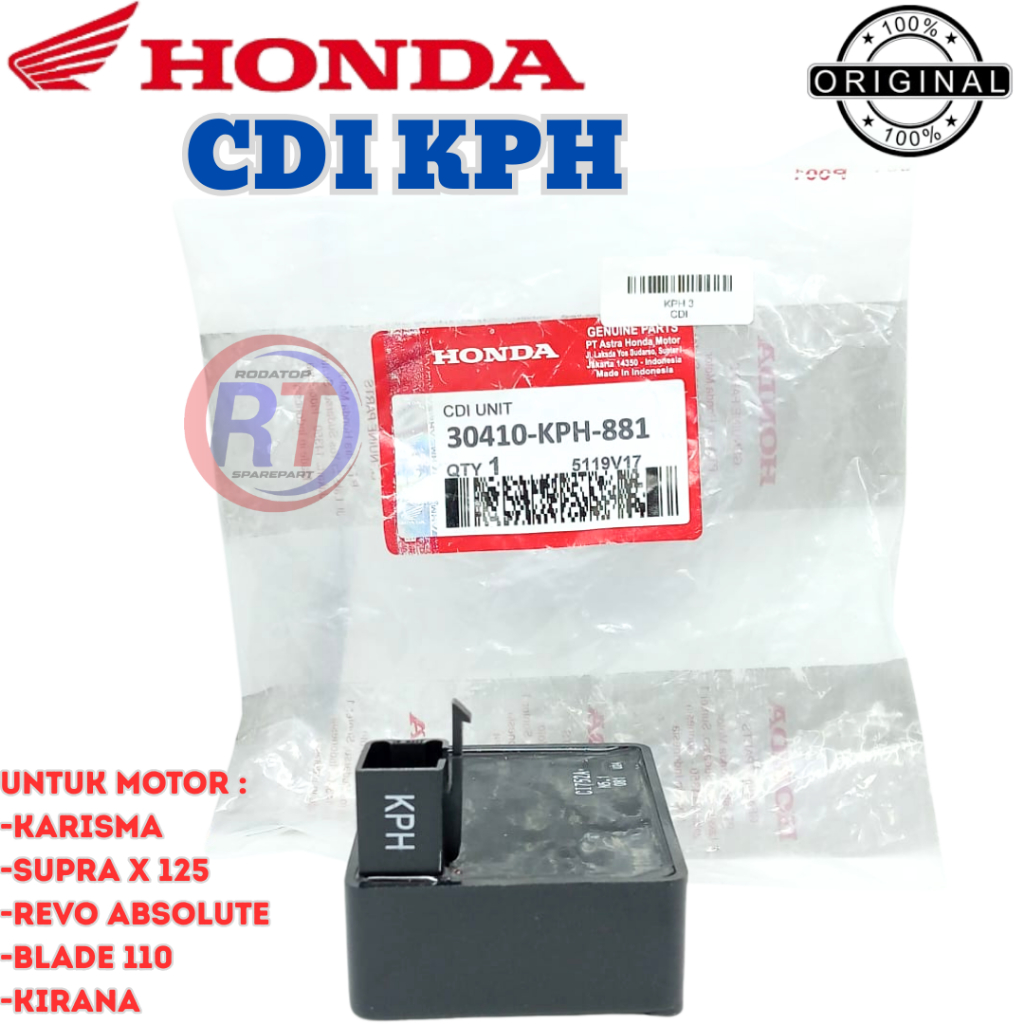CDI UNIT HONDA KPH ORIGINAL/ CDI UNTUK MOTOR  KARISMA  SUPRA X 125  REVO ABSOLUTE  BLADE 110  KIRANA