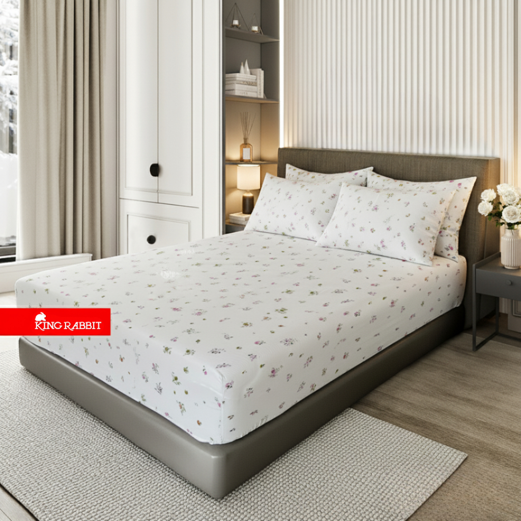 King Rabbit Organic Bamboo Velvet  Sprei & Sarung Bantal Guling - Luxury Series