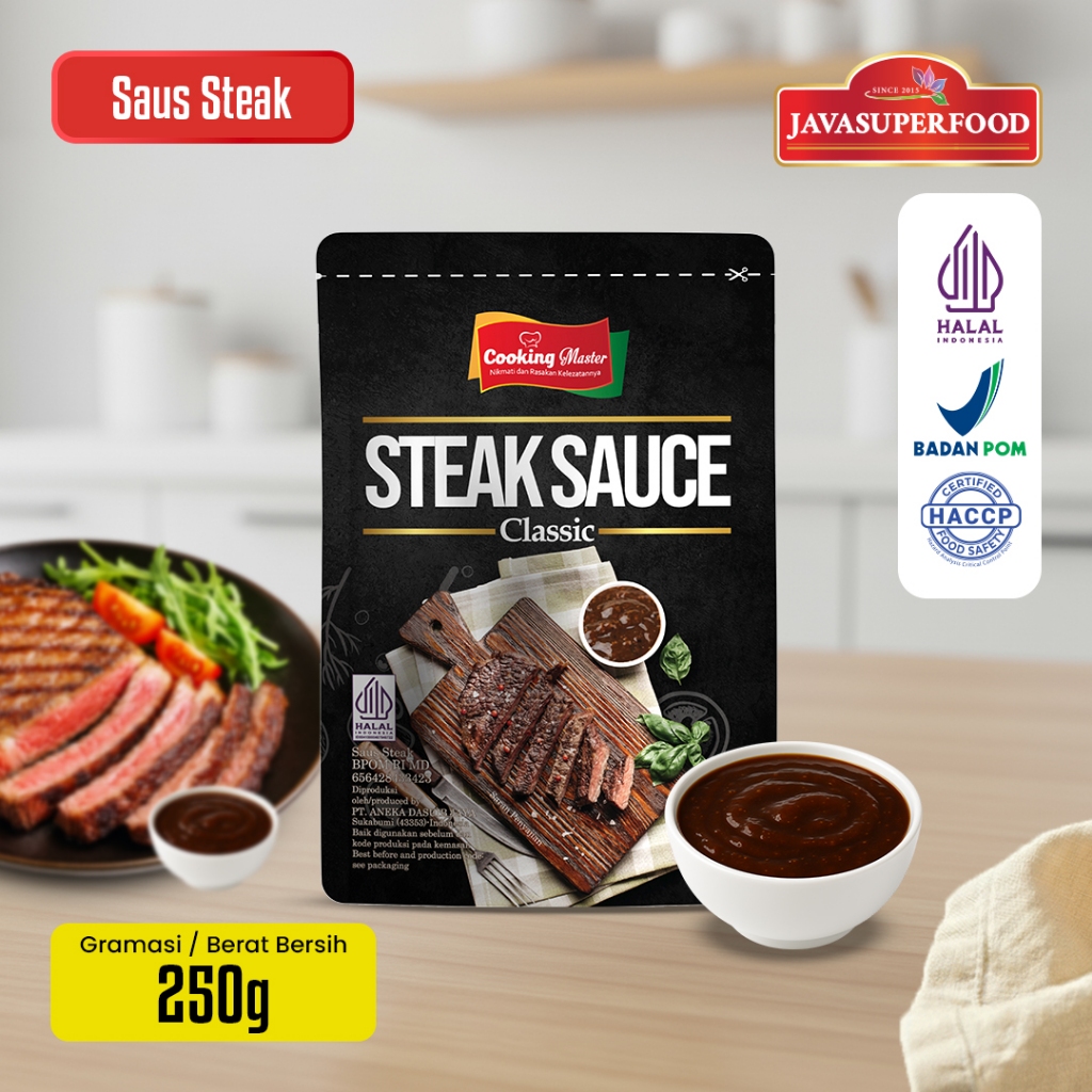 Cooking Master/ Steak Sauce/ Saus Steak/ Sauce Steak Halal 250g