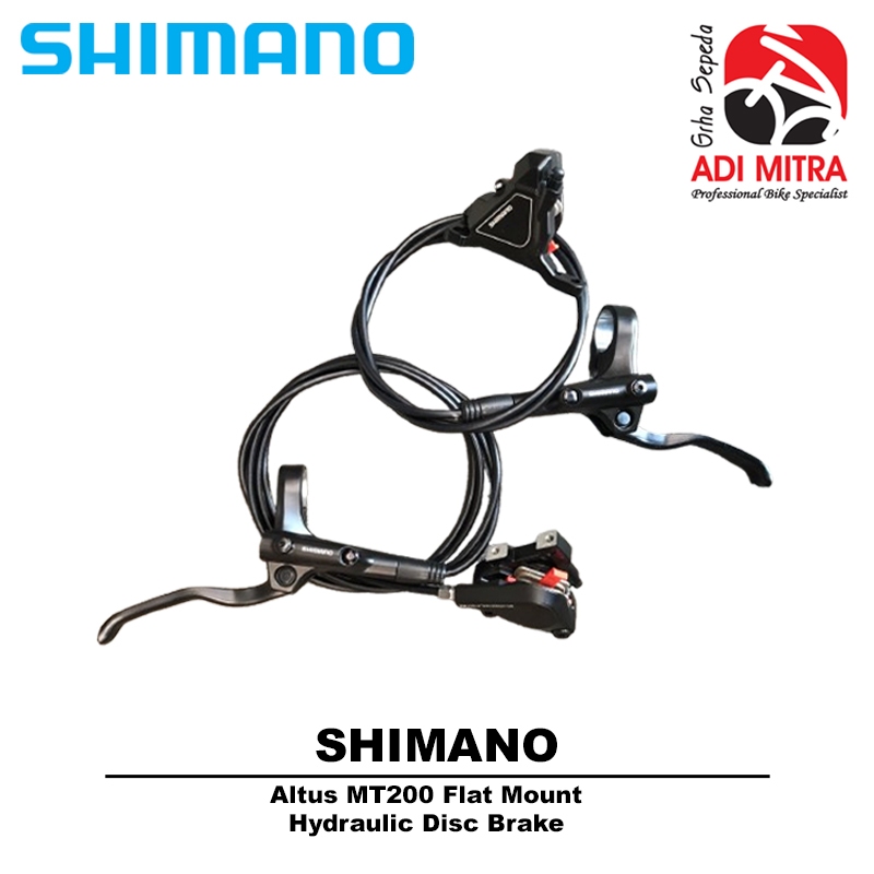Rem Cakram Hidrolik Sepeda Shimano MT200 Flat Mount | Set Brake Lever BL-MT200 Caliper BR-UR300 | Re
