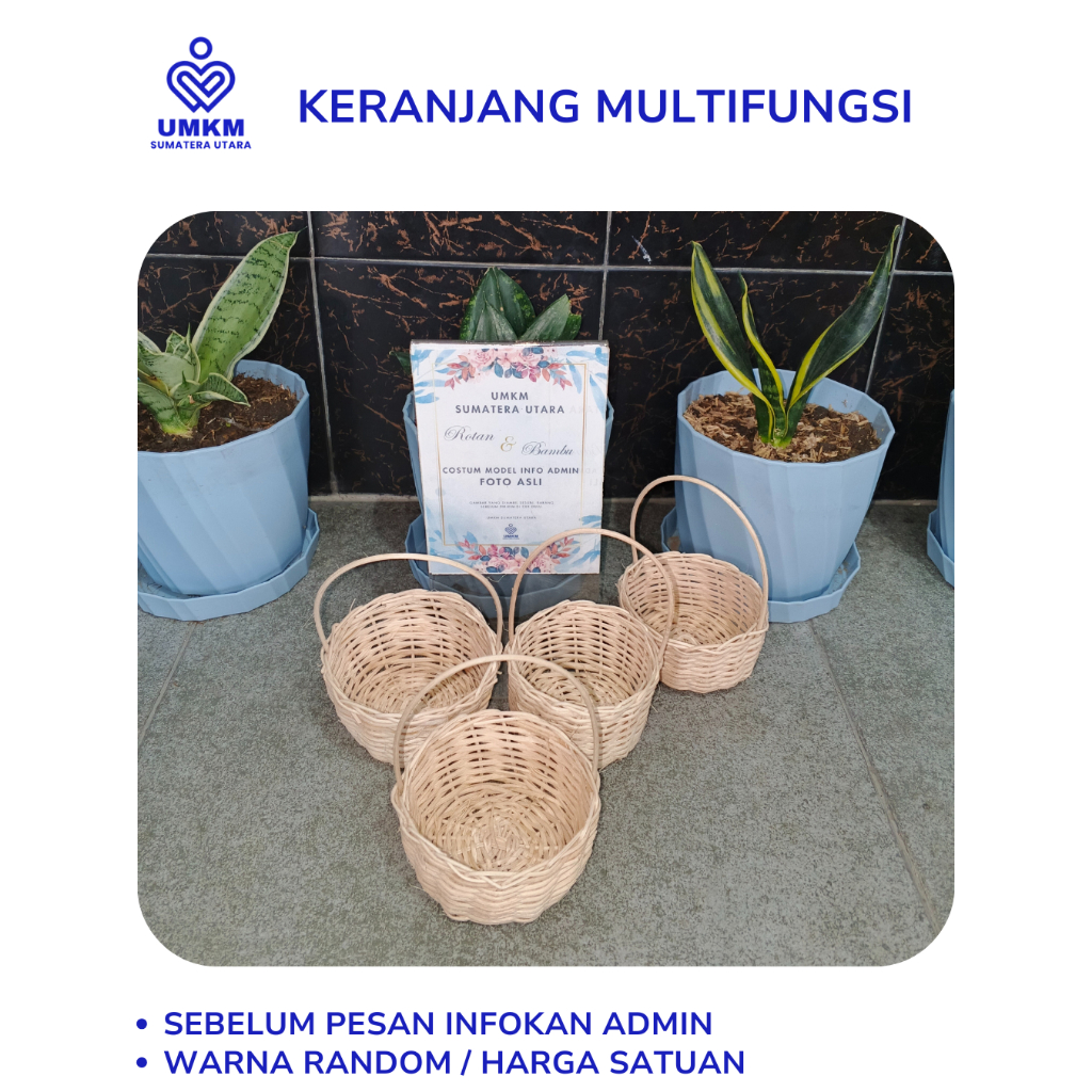 Keranjang Rotan Mini / Parcel Rotan / Parcel Buah Rotan / Parcel Telur Rotan / Keranjang Multifungsi
