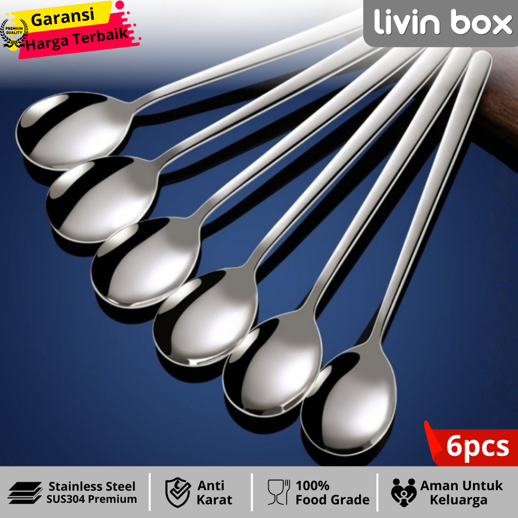 LIVINBOX Sendok Garpu Korea Sujeo Set isi 6 Stainless Steel Silver -  Alat Makan Khas Korea Viral