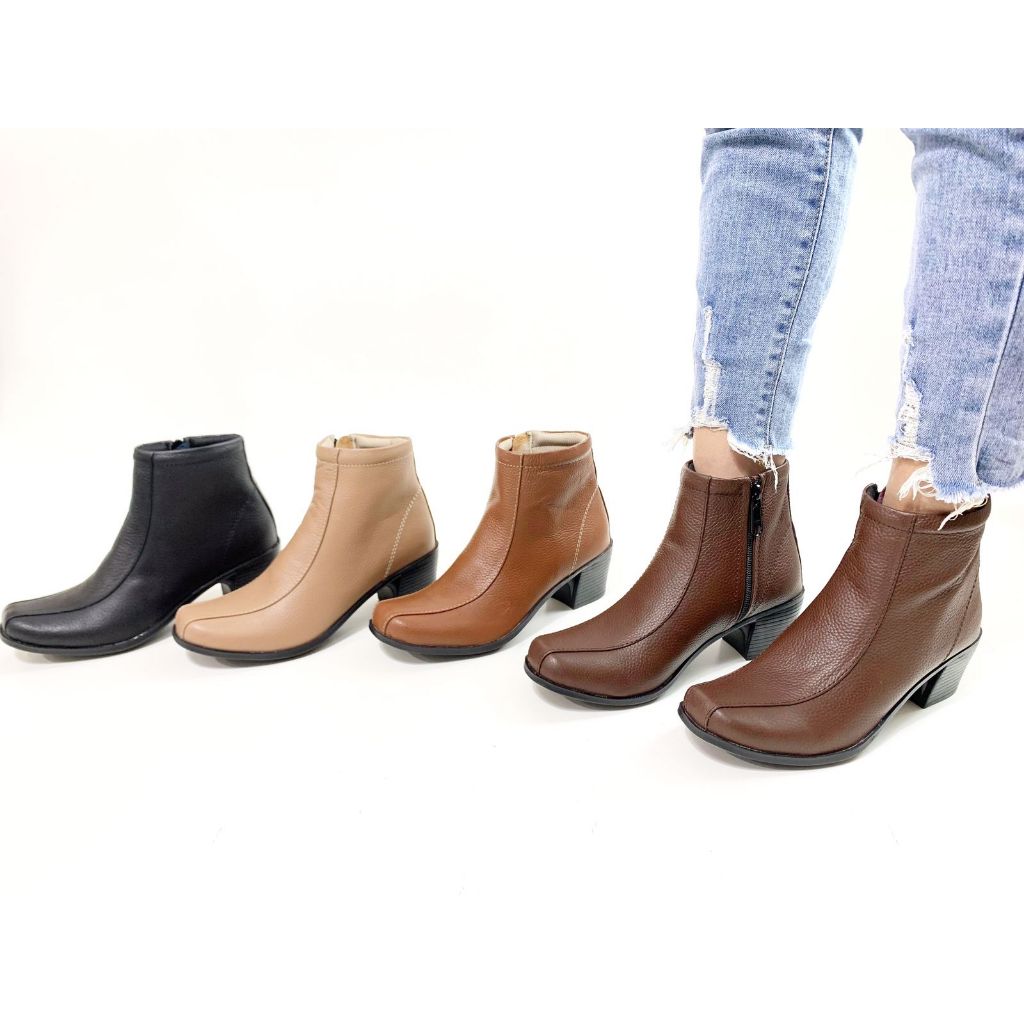 Sepatu Kulit Wanita Boot Jenggel Kulit Asli Papirut Naomi Series