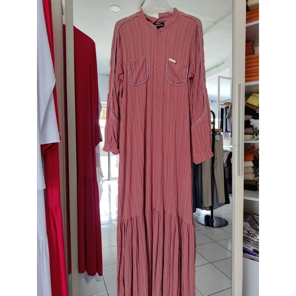 GAMIS WANITA POLOS DAILY BUSUI FRIENDLY ALWA DRESS JOURNEY
