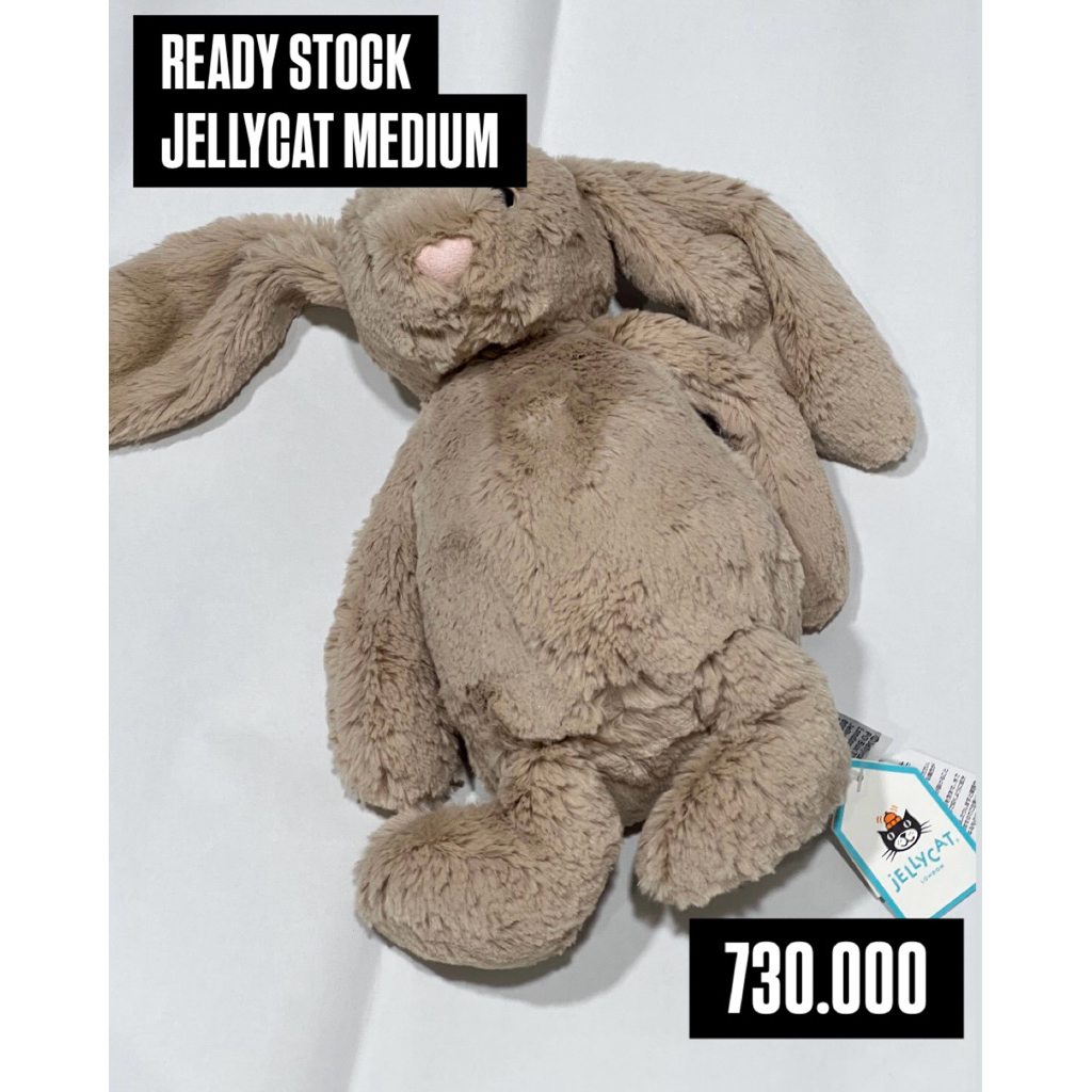 JELLYCAT MEDIUM RABBIT BROWN BONEKA ORI KELINCI