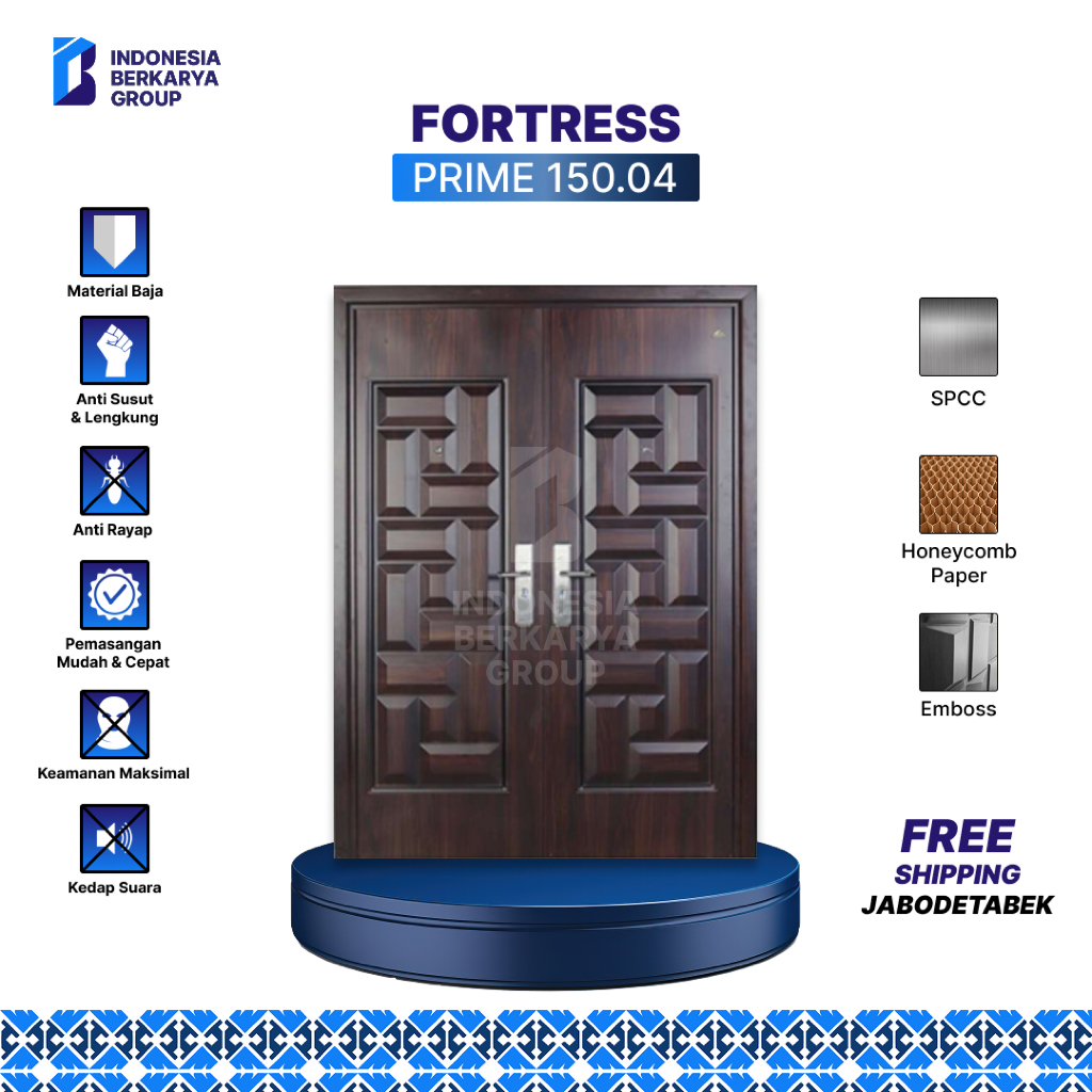 Pintu Baja Fortress Prime 150.04 (Double Door)