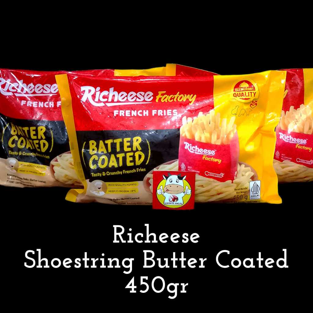 RICHEESE SHOESTRING BUTTER COATED 450GR-FROZEN FOOD-BRONTZ JOGJA