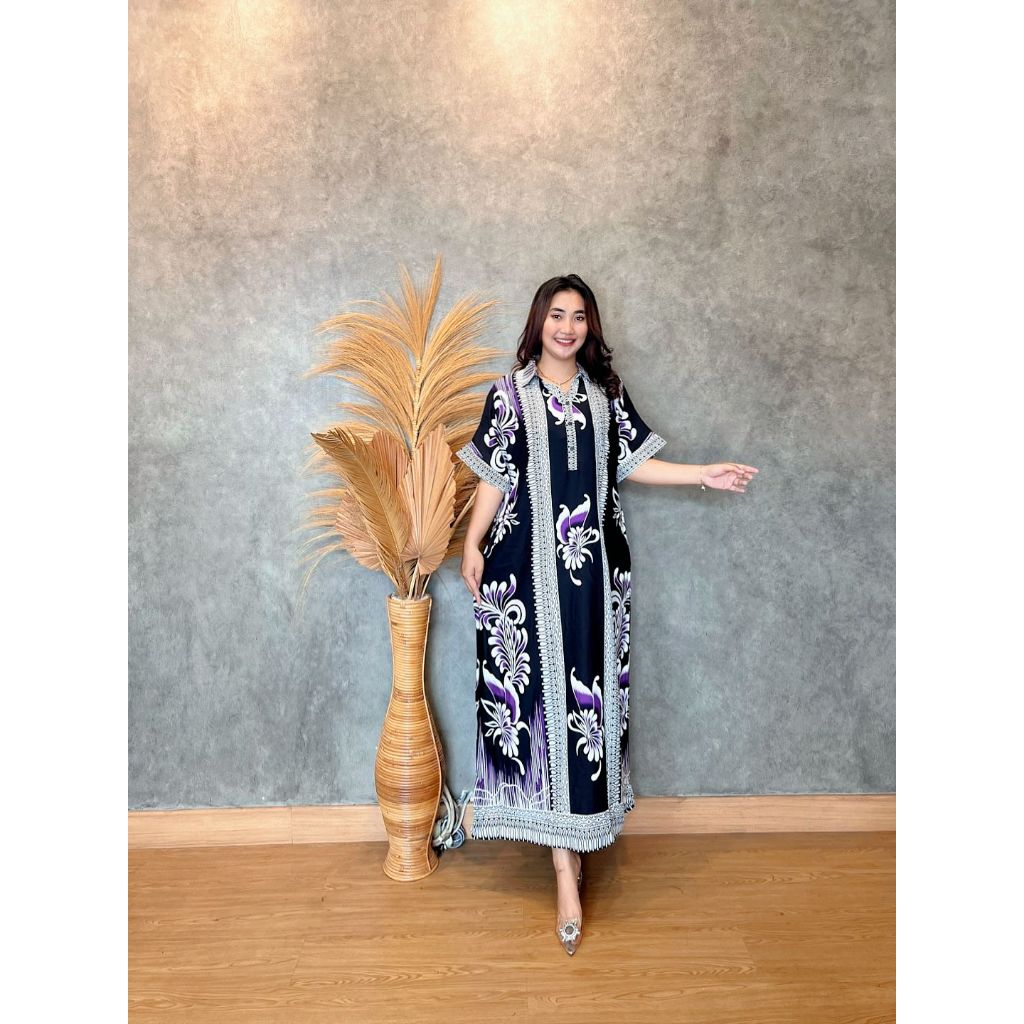 Kartika Batik 0179 Longdress Ismaya Daster Rayon Lengan Pendek