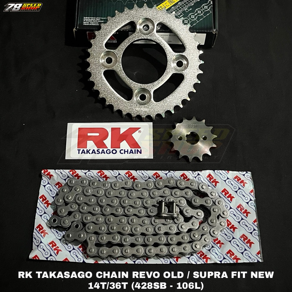 RK TAKASAGO CHAIN Gear Set Rantai Ger Sepaket Gir Paket RK Takasago Original Takasago Satria Fu R15 