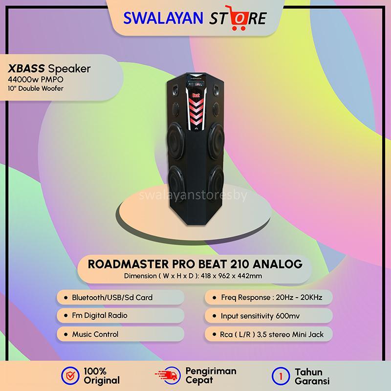 ROADMASTER - Pro Beat 210 Analog Speaker Active Bluetooth | Garansi 1 Tahun