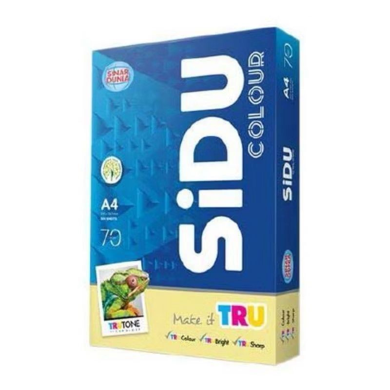 SIDU Kertas HVS Warna A4 70gr Copier 1 Rim (500 Lembar) Kertas Hvs A4 Kertas Fotocopy