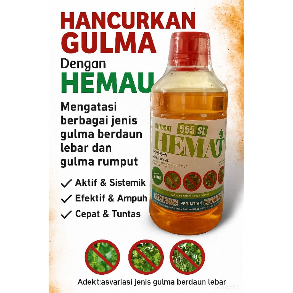 Herbisida Hemat 555 SL kemasan 1L
