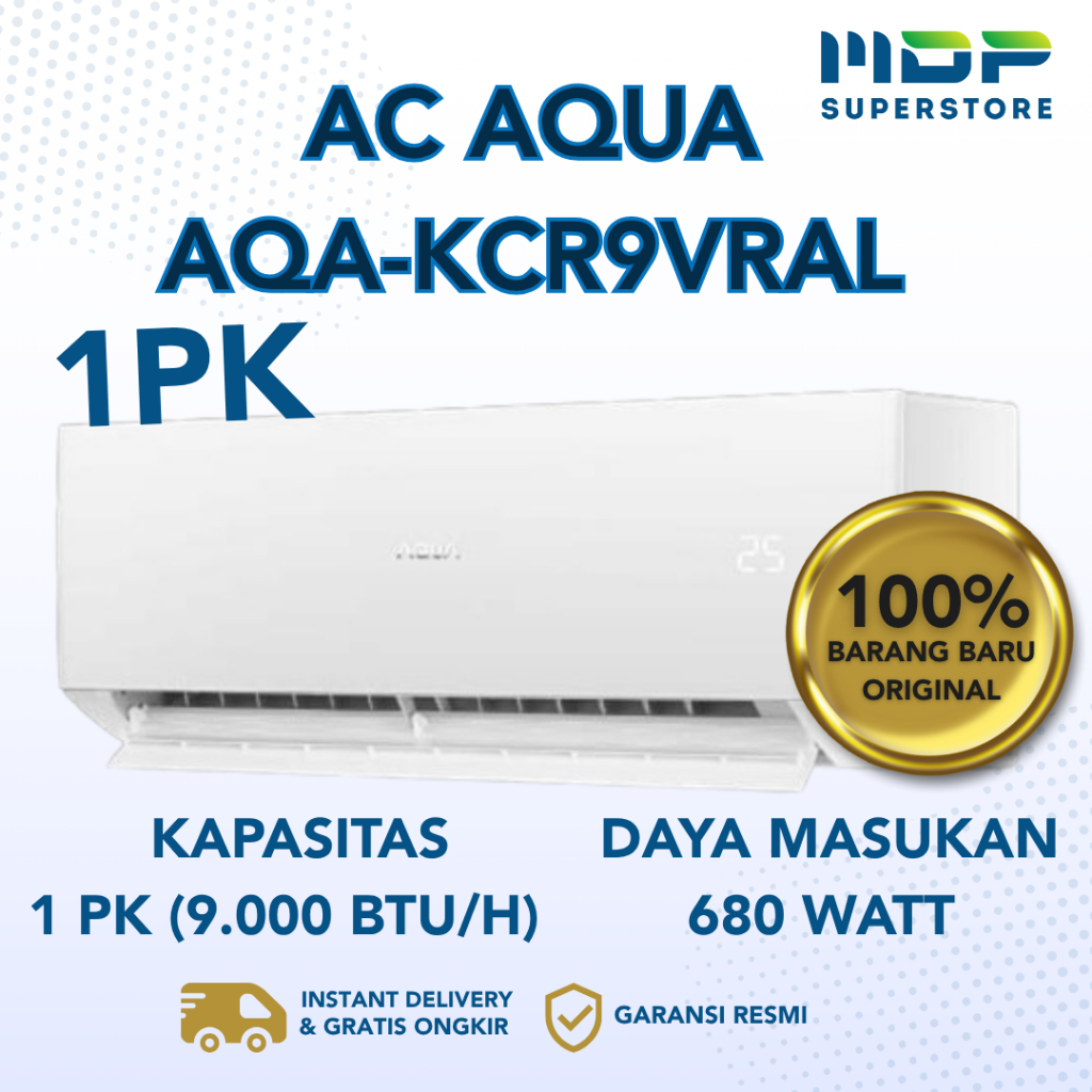 AC SPLIT AQUA 1PK AQA-KCR9FQBL2 ( LOW WATT)
