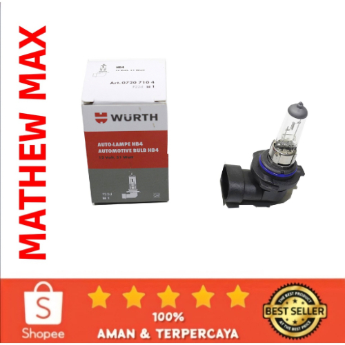 Lampu HB4 WURTH 12V 51 Watt