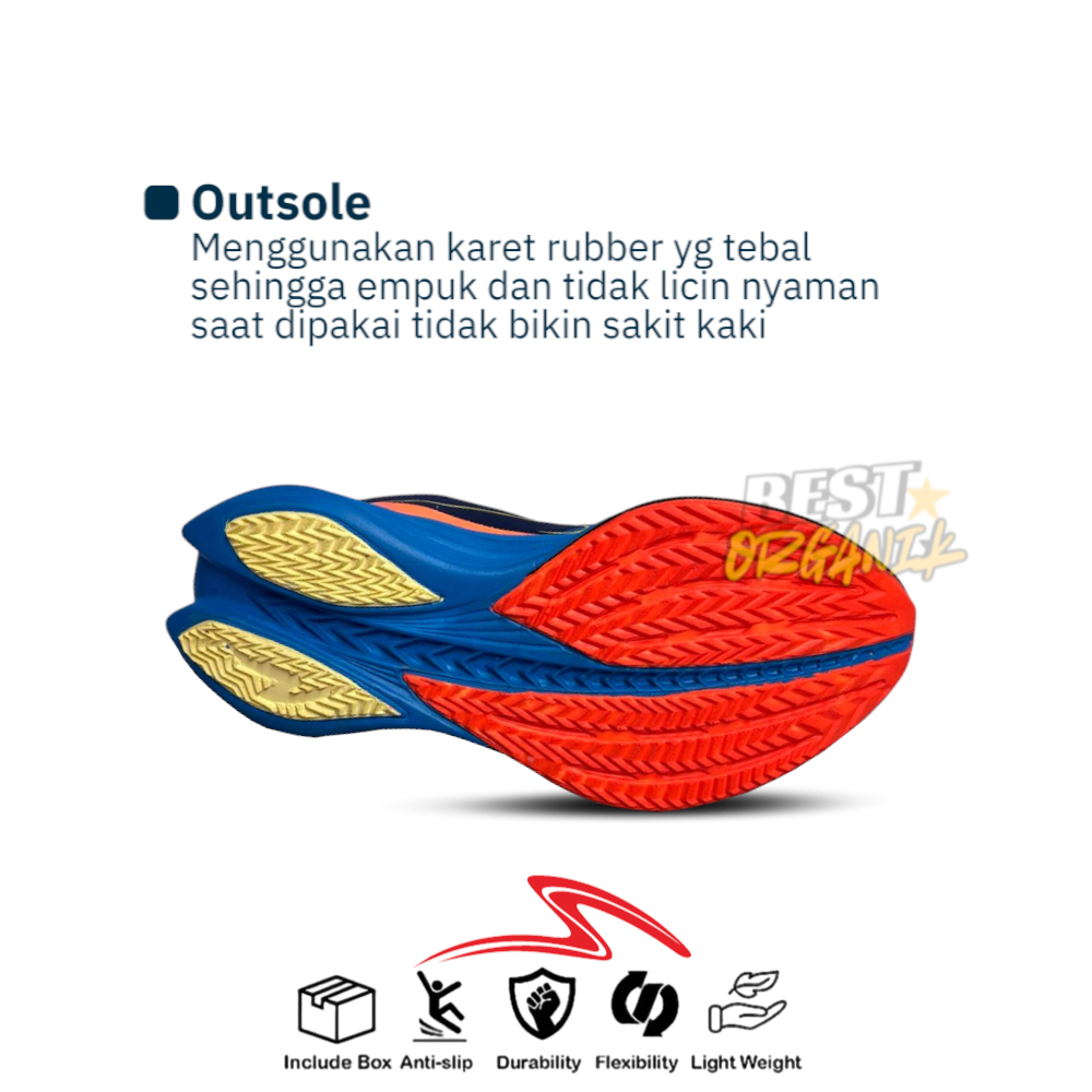 LIMITED DISKON Sepatu Joging Pria wanita specs Putih merah - Sepatu Lari Pria Sepatu Sport Pria