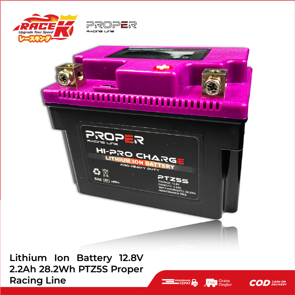 PROPER Aki Motor Accu Lithium ION Battery Mio J M3 S Z Soul GT Fino FreeGo Xride Gear Aerox Xeon Vix