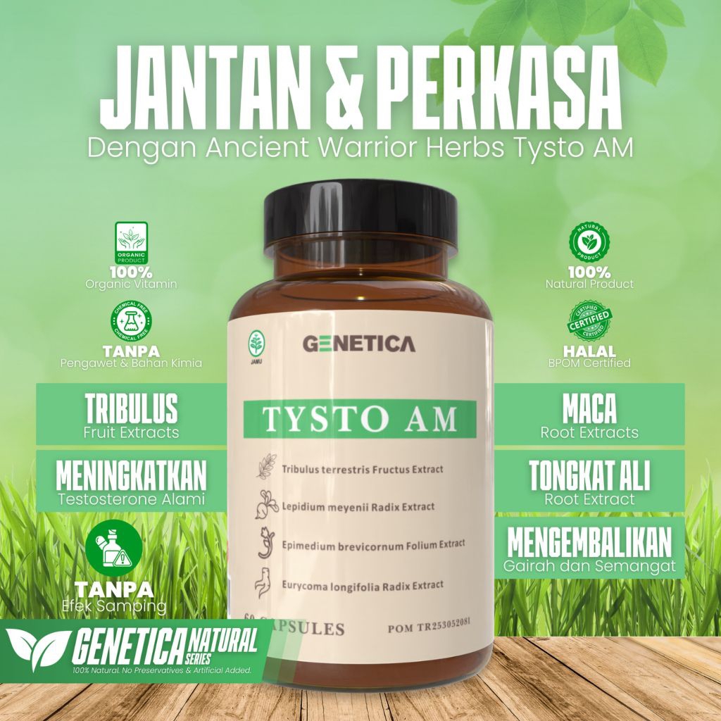 Genetica Tysto AM 60 Kapsul Suplemen Herbal Testobooster
