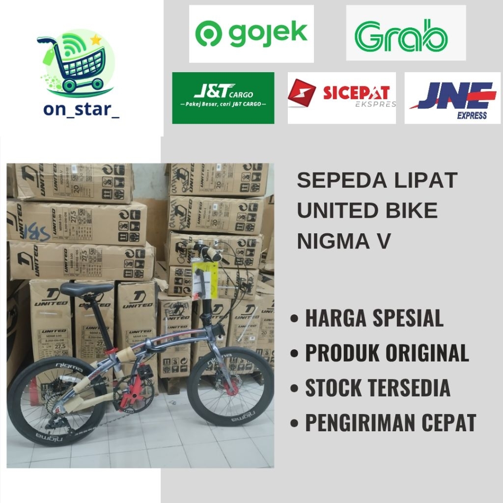 SEPEDA LIPAT UNITED NIGMA V / UNITED NIGMA 5 FREE ONGKIR XTRA