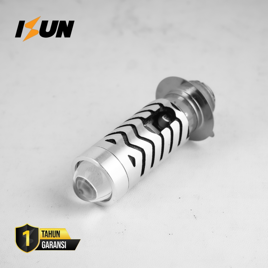 BESTPROMO ISUN Lampu LED Utama Motor H6 Laser Gun P15D-25 SBR Demon Biru DC9-80V