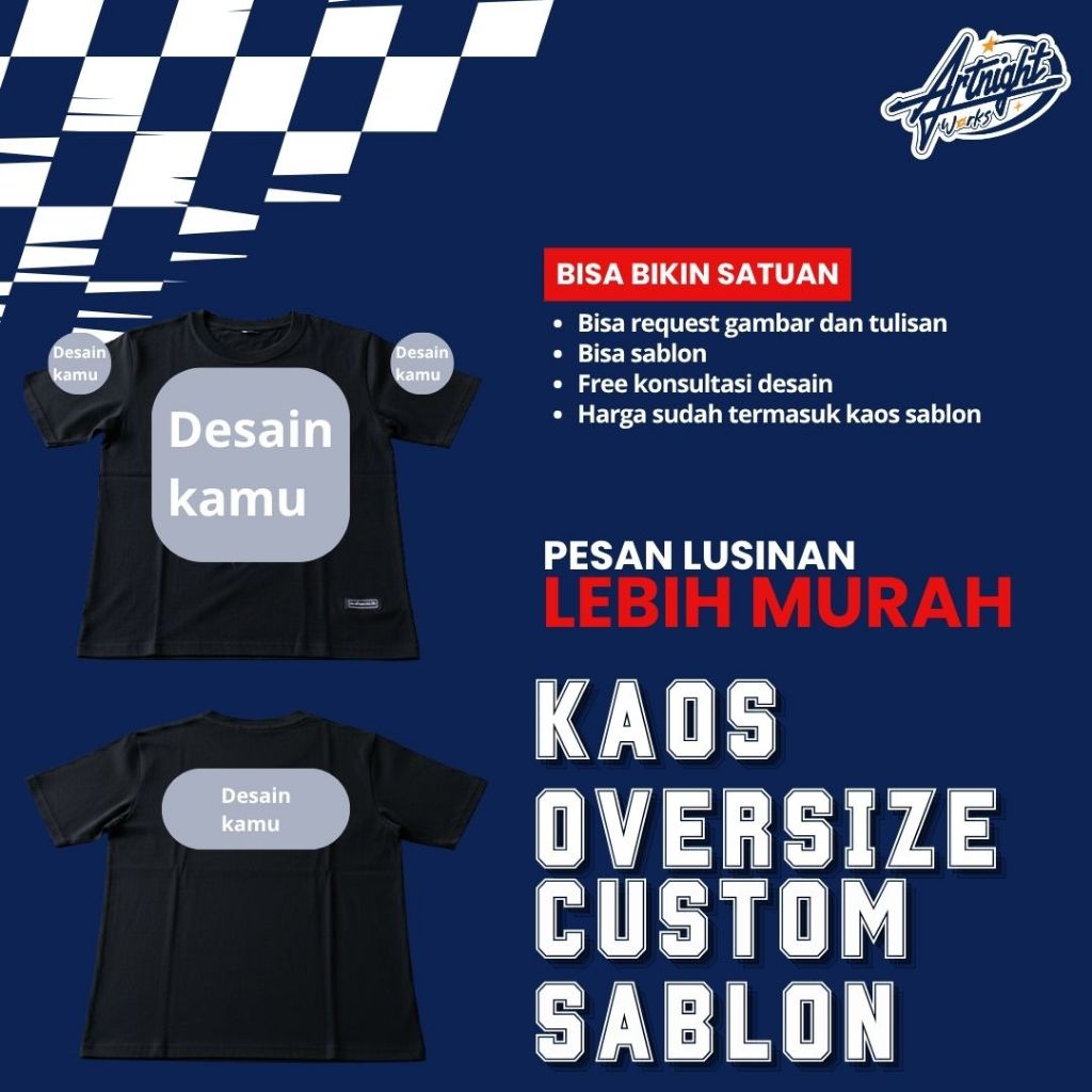 Kaos Oversize Custom Sablon | Kaos Oversize Custom Sablon DTF | Kaos Oversize Custom Tulisan