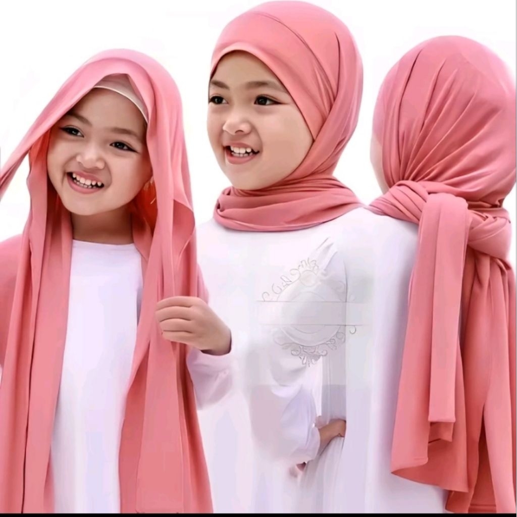 Pashmina Anak Tali Malaysia Jersey 4 - 8 Tahun
