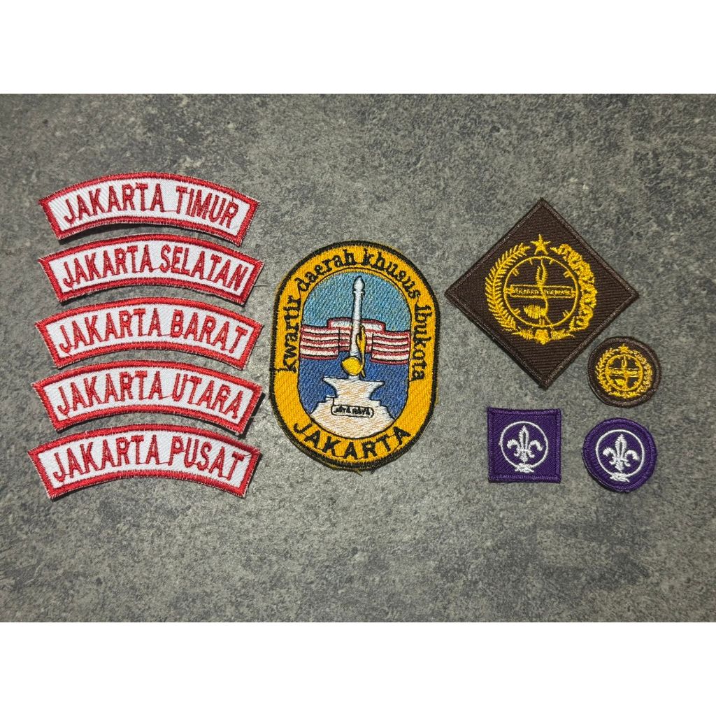 Atribut Badge/Bet Pramuka DKI Jakarta (bordir)