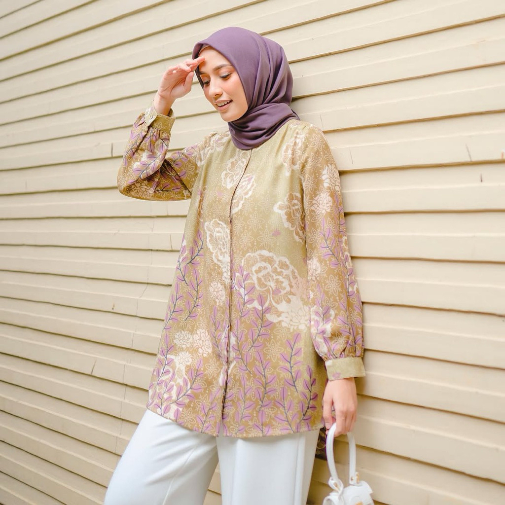 [PRELOVED] Heaven Lights Caramma Blouse - Copper XL