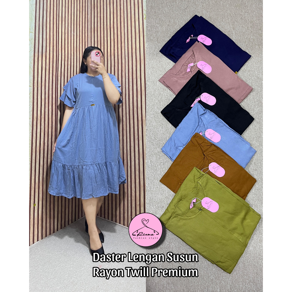 DASTER POLOS RAYON PREMIUM MODEL LENGAN SUSUN TERBARU