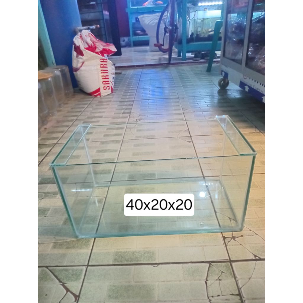 aquarium 40x20x20 kaca 5 mili