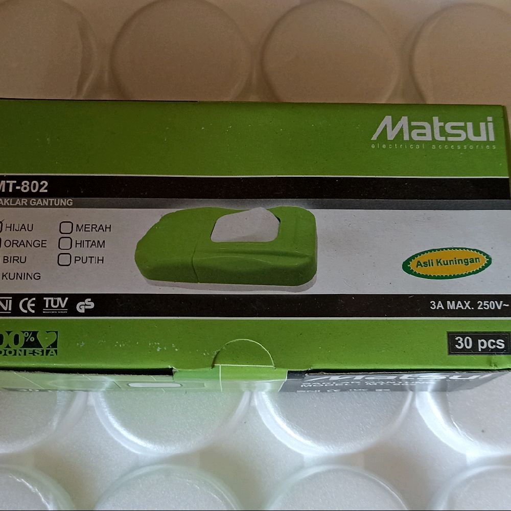 Saklar gantung on / off Matsui Saklar gantung Jumbo MT-802 dan Saklar Lampu 1 Switch on / off LED sa