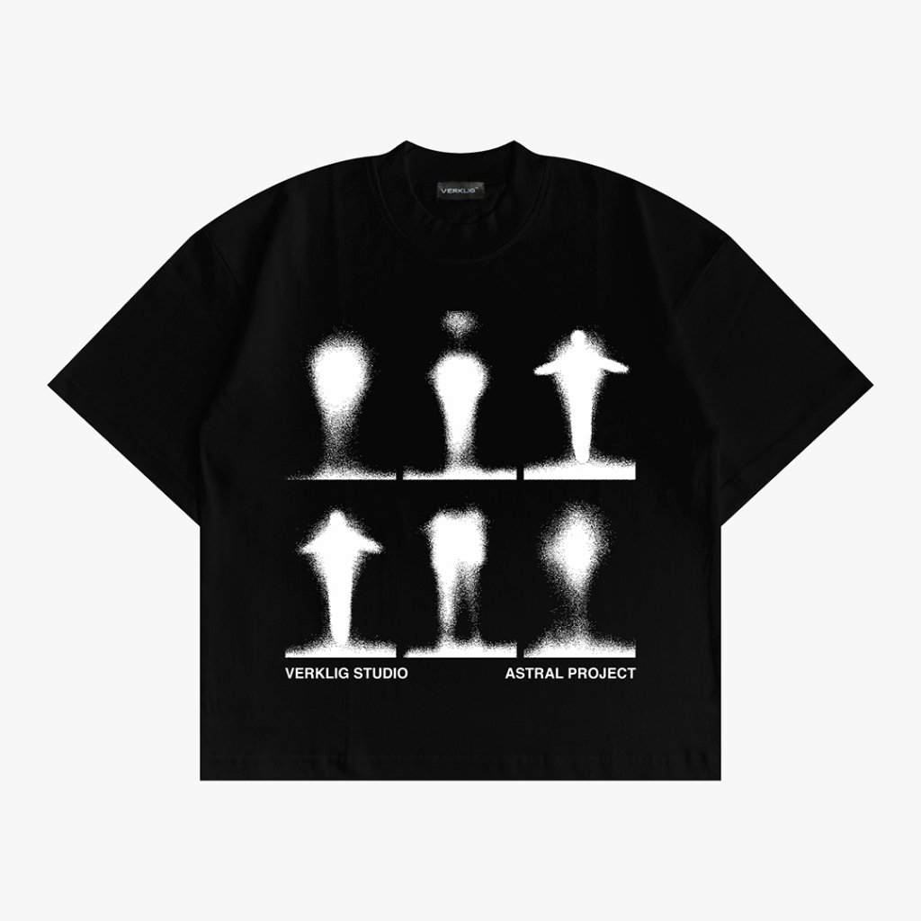 Verklig Studio Kaos Boxy Fit Oversize Iluthic Heavyweight Tee T-shirt Black - Cotton Combed 20s