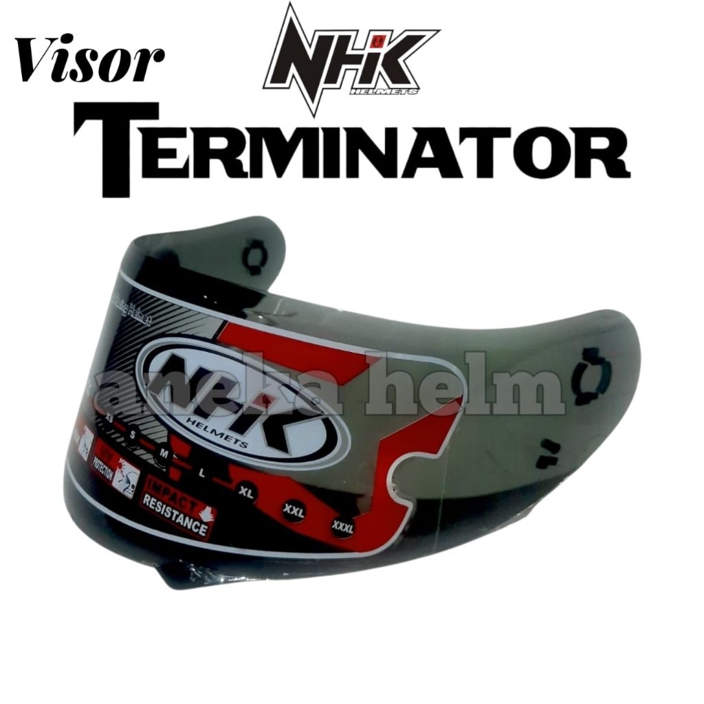 flat visor original helm NHK TERMINATOR/kaca nhk terminator full face double visor