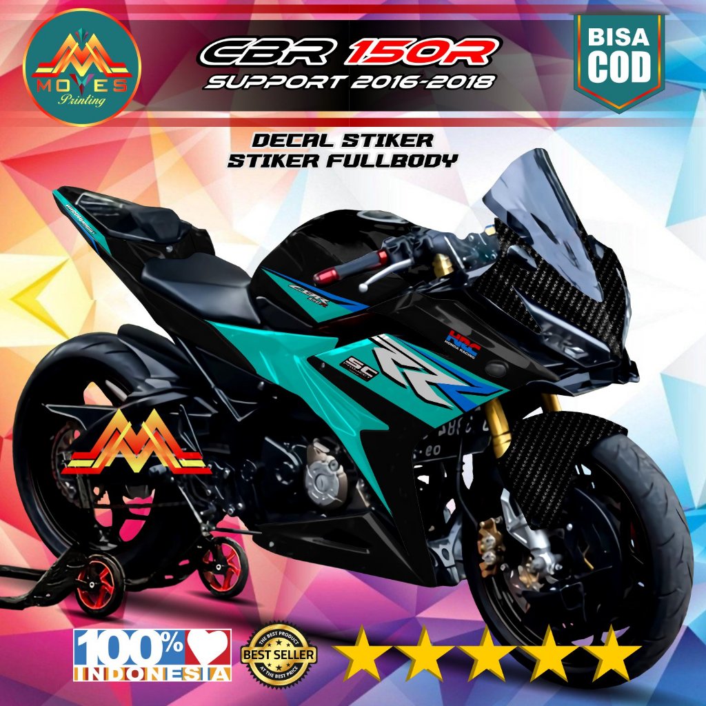 Decal Stiker Full Body Honda CBR 150R 2016 - 2018 Pacelift // Stiker Cbr 150r