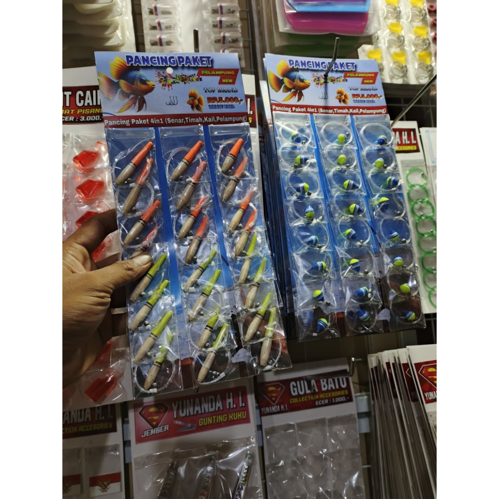 (1 renteng 24 bungkus) pancing set pelampung