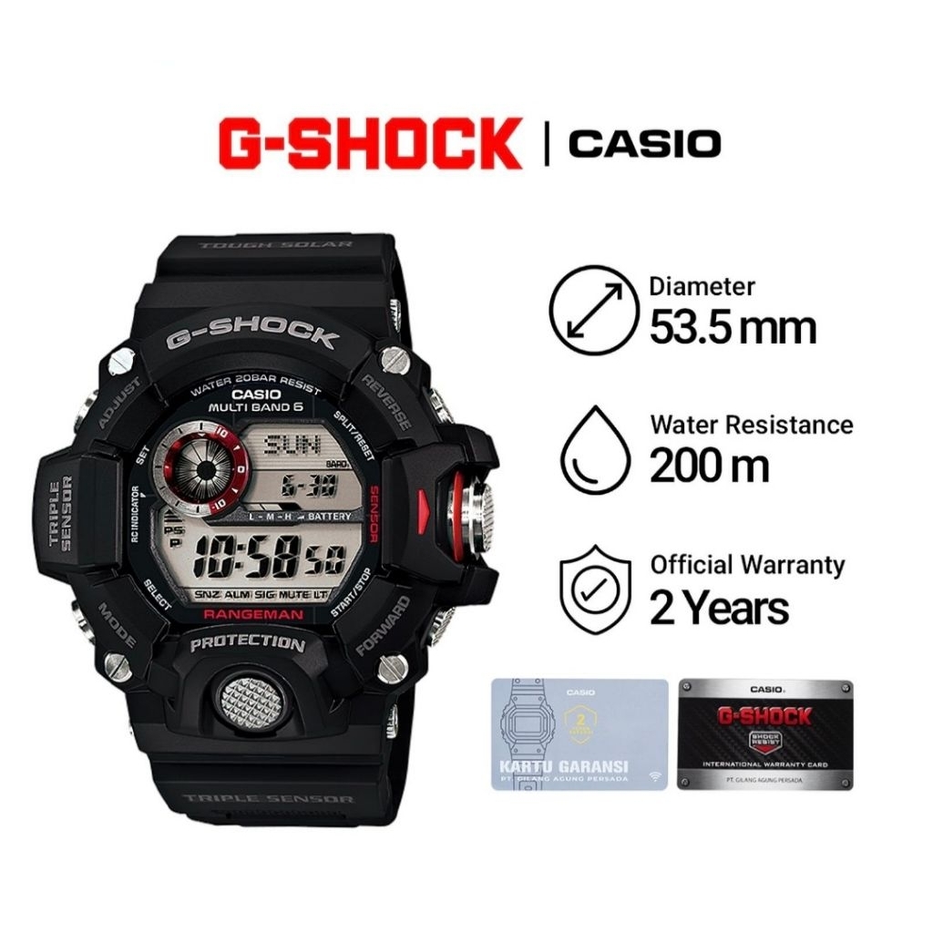 Casio G-Shock GW-9400-1D / GW-9400-1DR Jam Tangan Pria Original